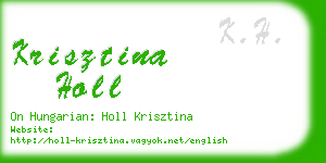 krisztina holl business card